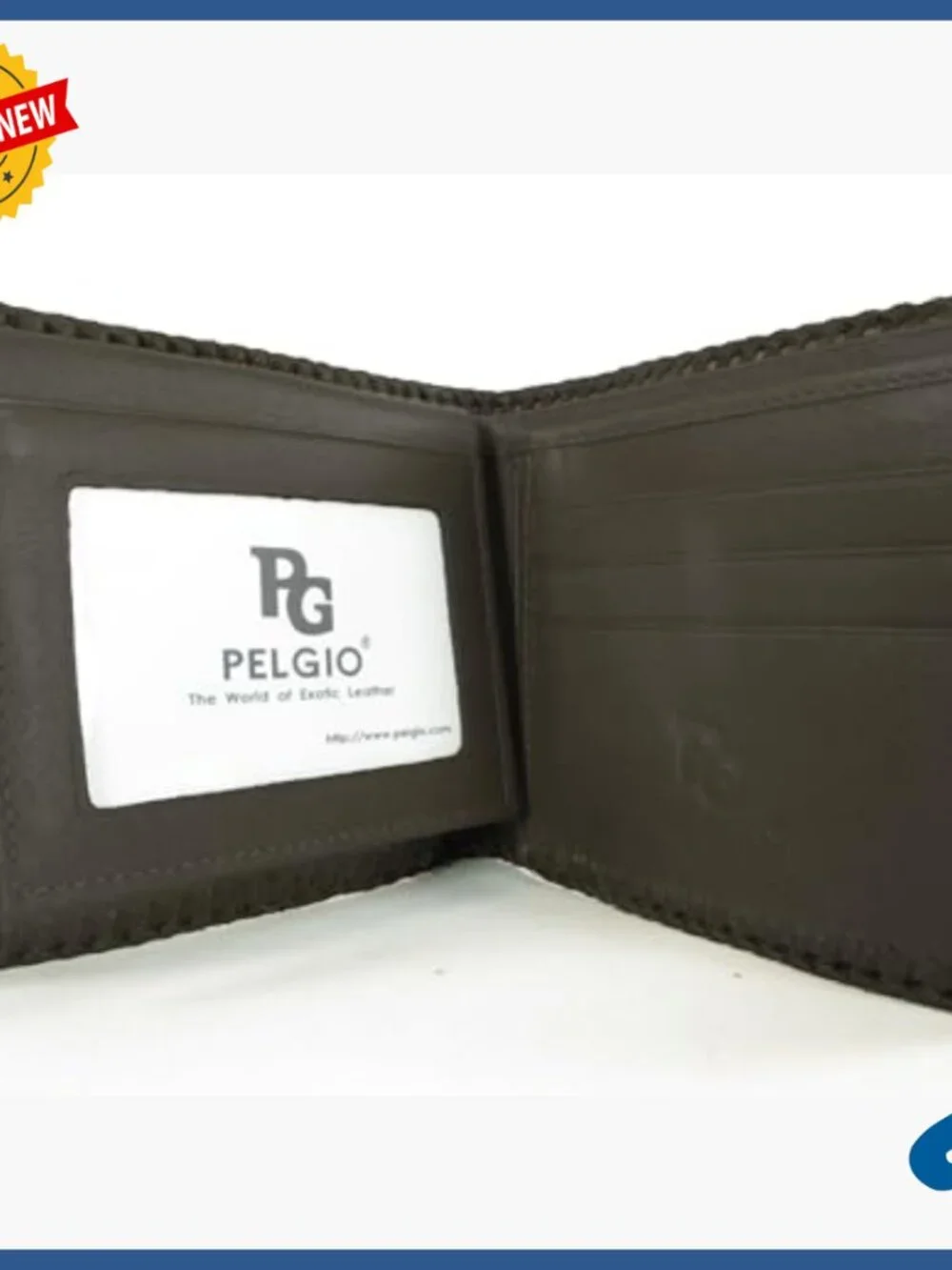 Genuine Crocodile Leather Bifold Wallet with Secret Compartment